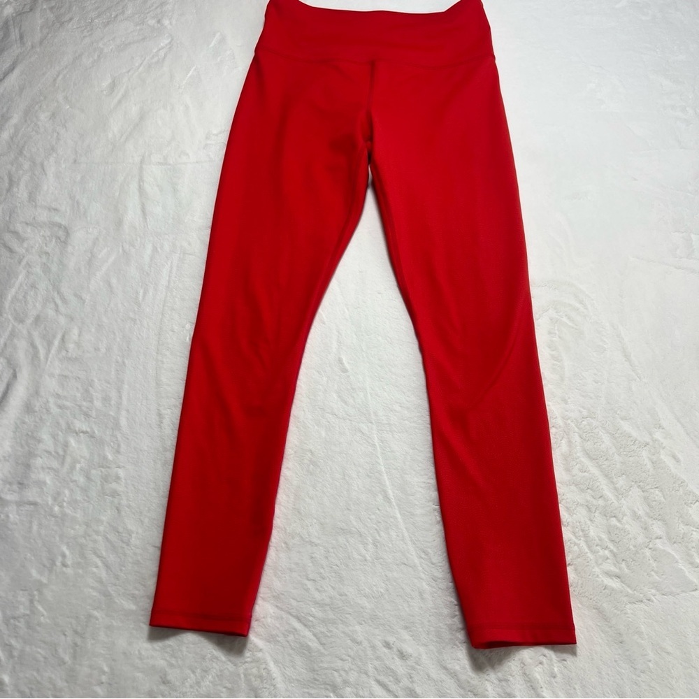 Zyia Active Red Textured High Rise‎ Compression Leggings Size 4 - Picture 3 of 6